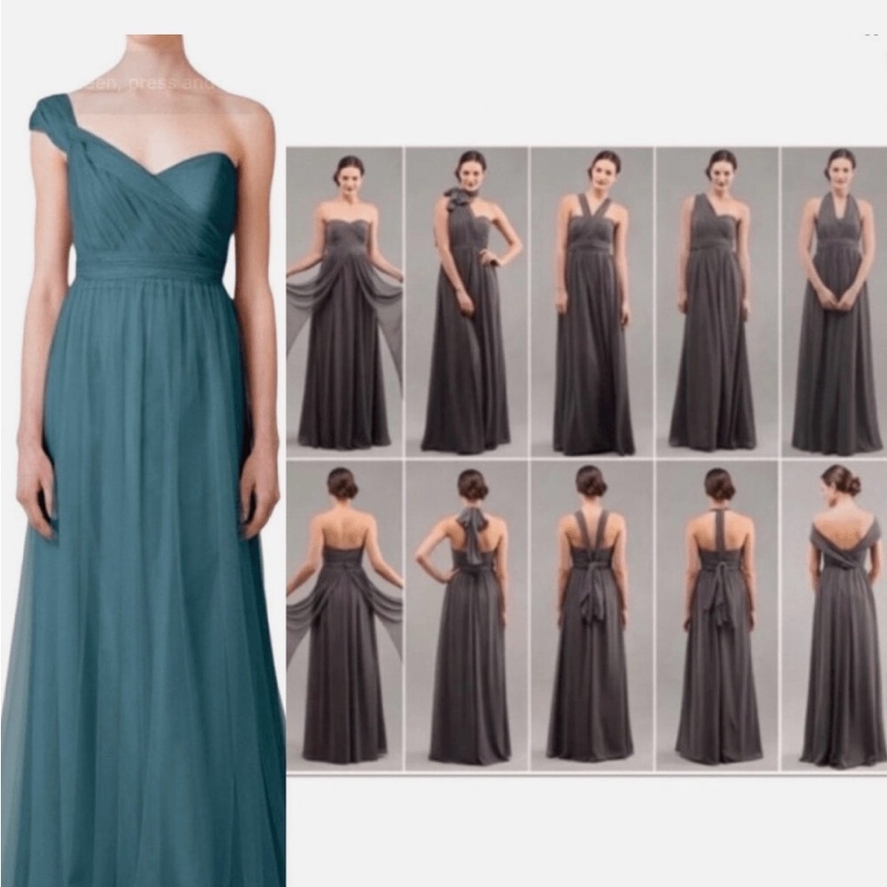 Elegant green Evening Gown. Many different ways to wear this evening gown